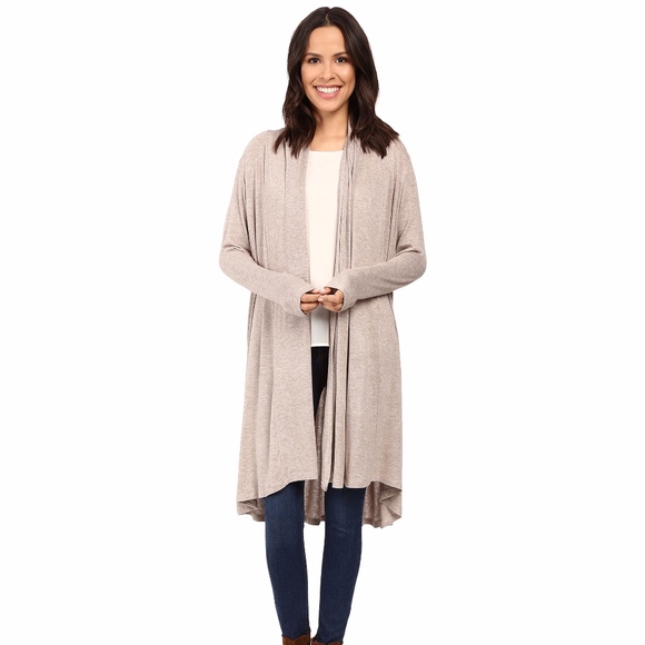 BOBEAU 'Haider' Scarf Duster Long Open Front Cardi - Picture 1 of 6